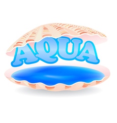 Tropical island shell Royalty Free Vector Image