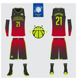 basketball uniform mockup template design vector image vector image