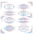 colorful vintage ornate frames collection vector image vector image