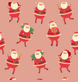 cute seamless pattern with santa claus vector image vector image