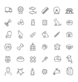 outline web icon set - pet vet pet shop vector image
