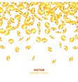 realistic 3d golden coins explosion vector image