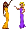 game show hostesses vector image vector image