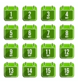 may flat calendar icons days of year set 15 vector image
