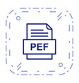 pef file document icon vector image vector image