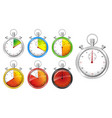 set of realistic stopwatch or competition vector image vector image