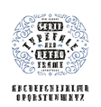 stock set of serif font vector image