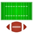 american football field with ball vector image