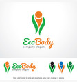 eco body logo template design vector image