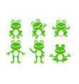 frog bundle green toad vector image vector image