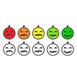 halloween pumpkin color emoji icons vector image
