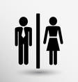 man woman restroom sign icon button logo symbol vector image