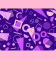 memphis seamless pattern geometric elements vector image vector image