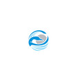 swan logo icon technology vector image