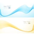 abstract banner with blue and yellow wave vector image vector image