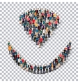 abstract transparency symbol people vector image vector image