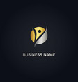 eco nature happy man gold logo vector image vector image
