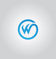 round letter w logo vector image