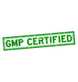 grunge green gmp good manufacturing practice vector image vector image