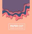 paper cut background abstract origami wave vector image vector image