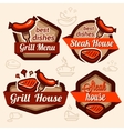 food logos set vector image vector image