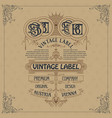 old vintage card with floral ornament vector image