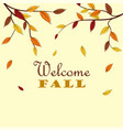 welcome fall banner vector image vector image