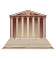 ancient building with ionic columns vector image
