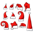 christmas hats set vector image
