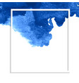 blue watercolor stain banner vector image vector image