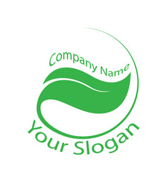 green leaf icons vector image vector image