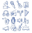 hand drawn music vector image vector image