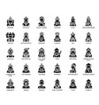hindu gods thin line and pixel perfect icons vector image