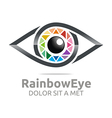 rainbow eye circle eyeball symbol vector image