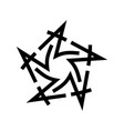 graphic star logo black made vector image
