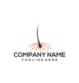 hair follicle logo care icon template ready vector image