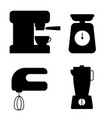 kitchen appliances icon set coffee machine mixer vector image vector image
