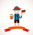oktoberfest background - man with beer vector image