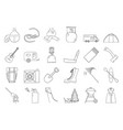 camping icon set vector image