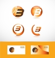 letter b logo icon set vector image