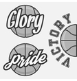 set of basketball team logos vector image vector image