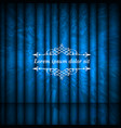 blue abstract curtains and vintage border frame vector image vector image