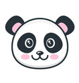 cute panda face isolated on white background vector image