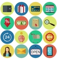 set of flat color icons concept for online store vector image