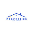 simple roof real estate logo design template vector image