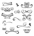 vintage calligraphic design elements set vector image