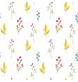 watercolor spring floral pattern vector image