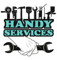 wrench in hand symbol for repair and service vector image vector image