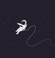 astronaut is alone in outer space vector image