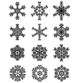 black snowflakes 3 vector image vector image